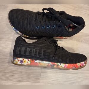 NOBULL Women's Black Floral Trainers